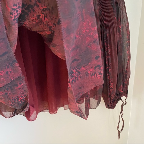 Wilfred Aritzia Talence Pleated Blouse Bishop Sleeves XS - Picture 6 of 10